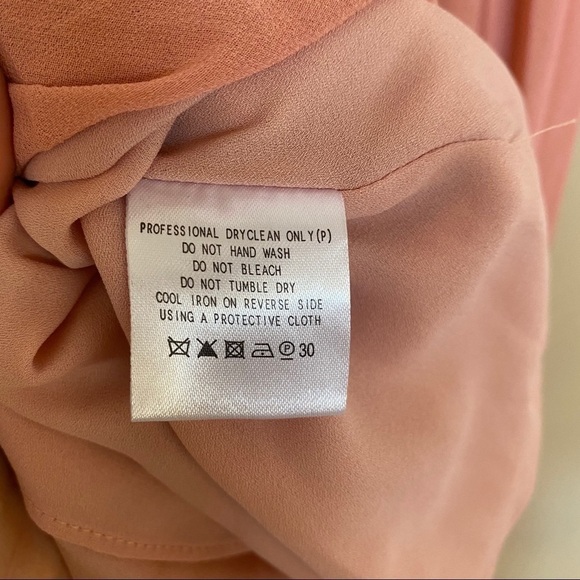 Fame and Partners V neck Open Back Pleated Gown in Mauve Pink - Picture 12 of 14